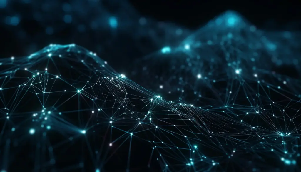 glowing molecular structure futuristic galaxy backdrop generated by ai (1)