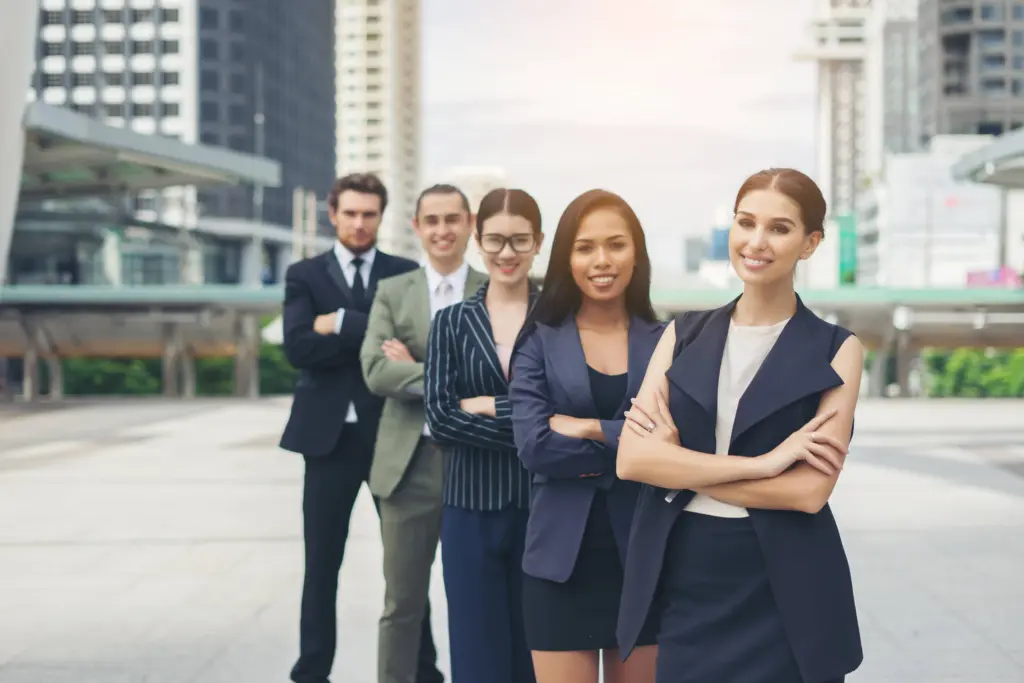 portrait business people worker team outside (1)