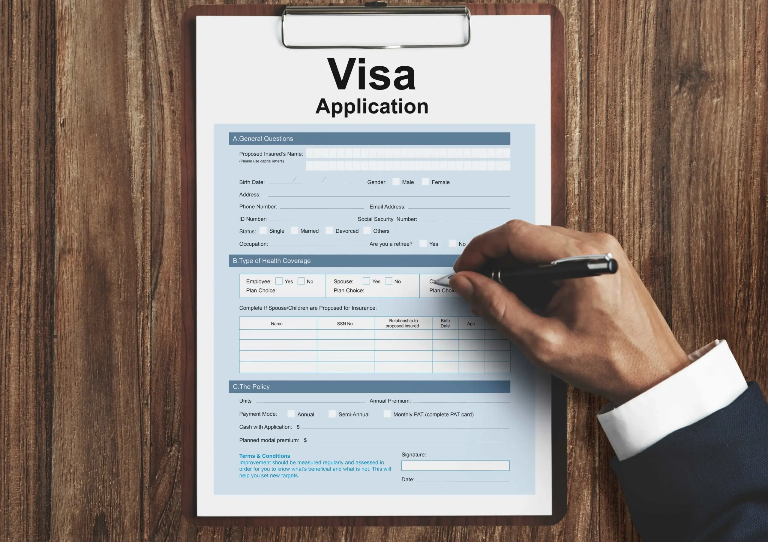 visa application travel form concept (2)