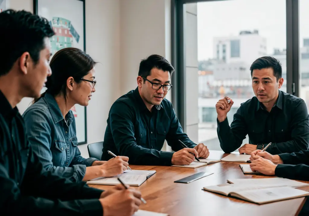 business professionals having meeting modern office (1)