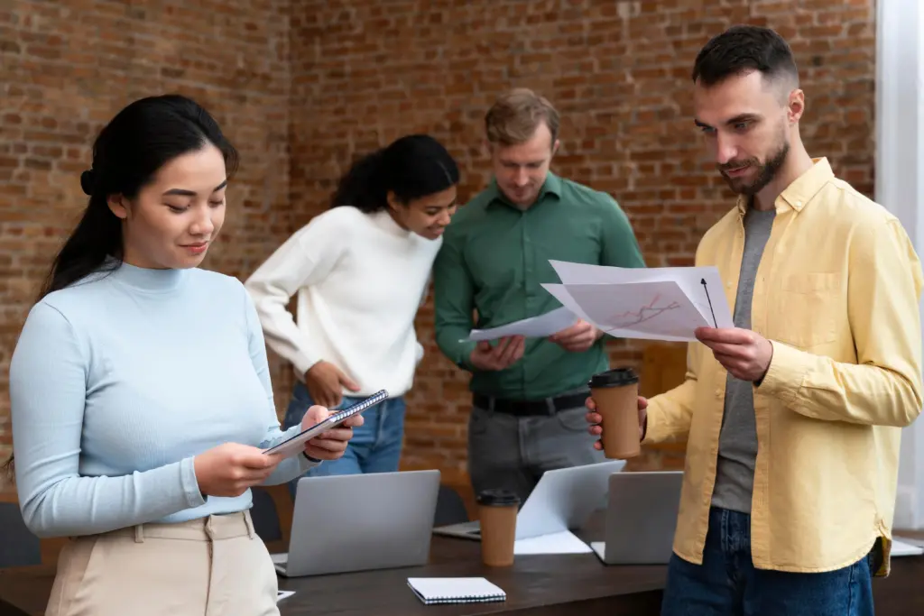 corporate workers brainstorming together (1)