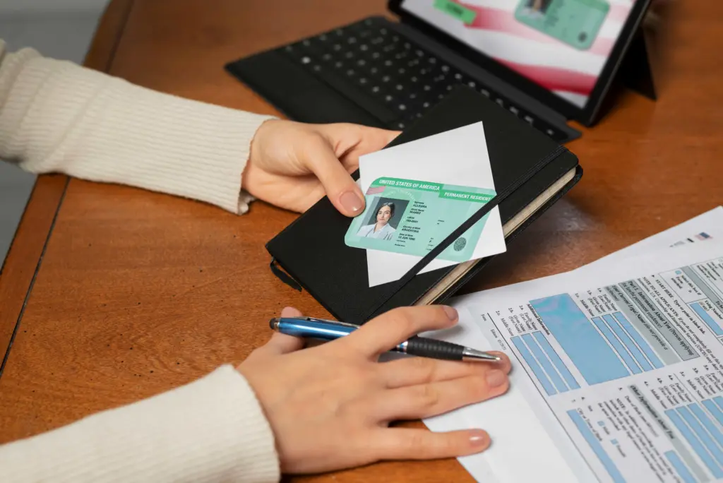 top view green card application (1)